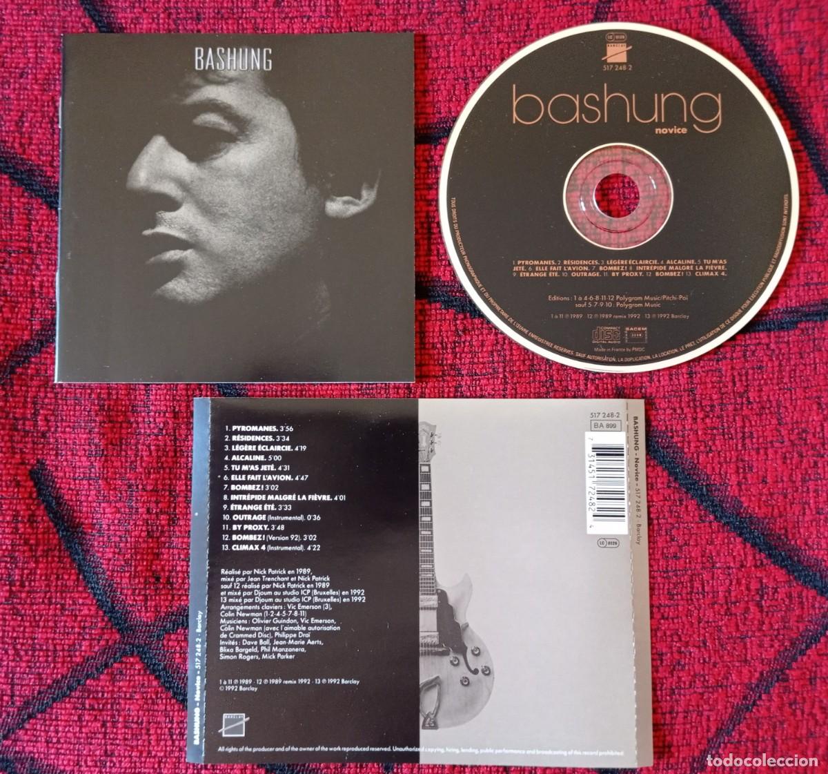 CDs de m&uacute;sica: BASHUNG ** Novice ** CD REEDICION 1992 FRANCIA - Foto 1