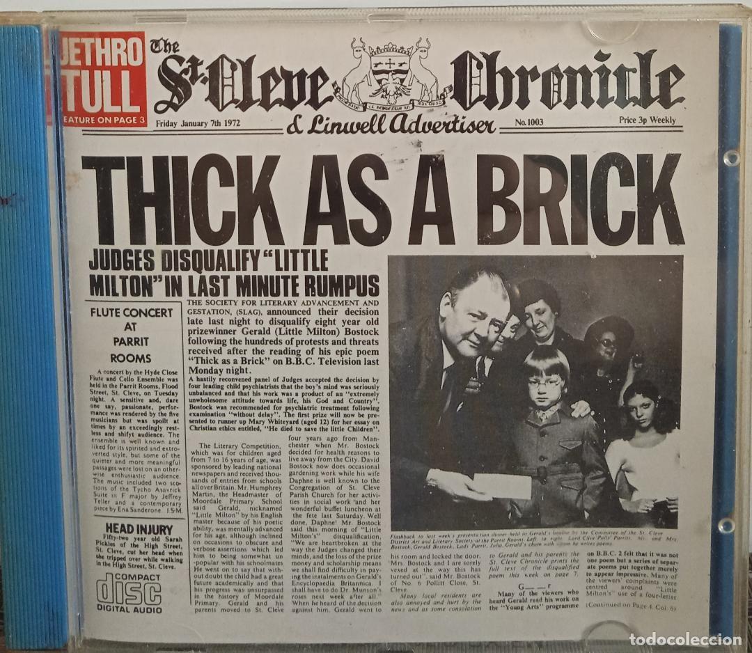CDs de m&uacute;sica: JETHRO TULL - THICK IS A BRICK - Foto 1