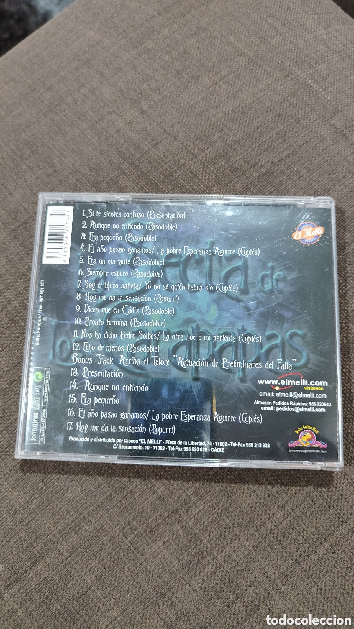 CDs de m&uacute;sica: CD CARNAVAL LA SECTA DE LOS CARAPAPAS - Foto 2