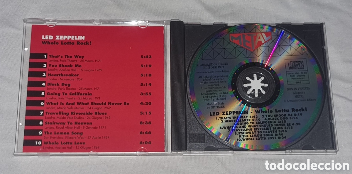 CDs de m&uacute;sica: LED ZEPPELIN / CD / WHOLE LOTTA ROCK! - Foto 2