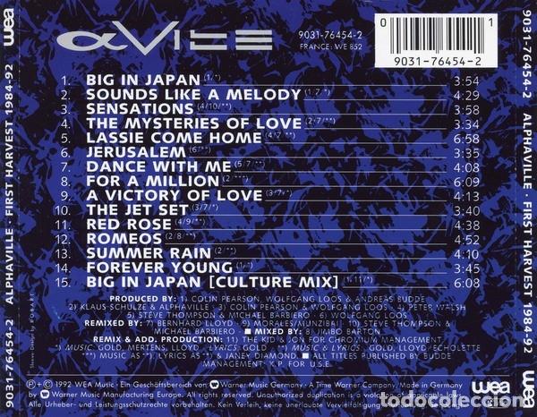 CDs de m&uacute;sica: Alphaville &ndash; First Harvest 1984-92 - Foto 2