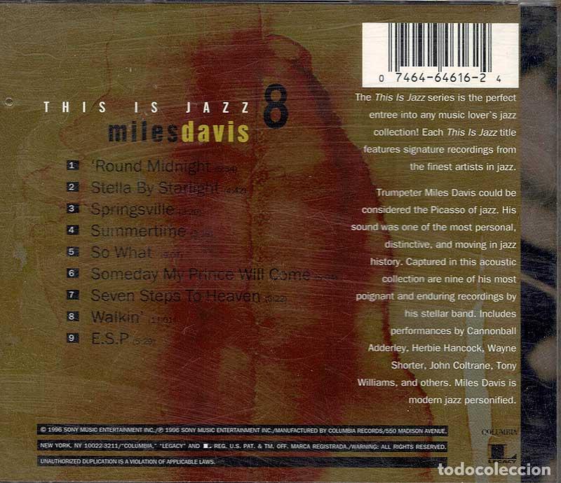 CDs de m&uacute;sica: Miles Davis - This Is Jazz 8. CD - Foto 2