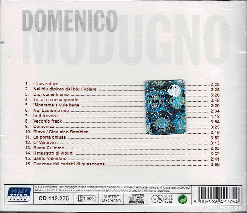 CDs de m&uacute;sica: Domenico Modugno - Domenico Modugno. CD (precintado) - Foto 2