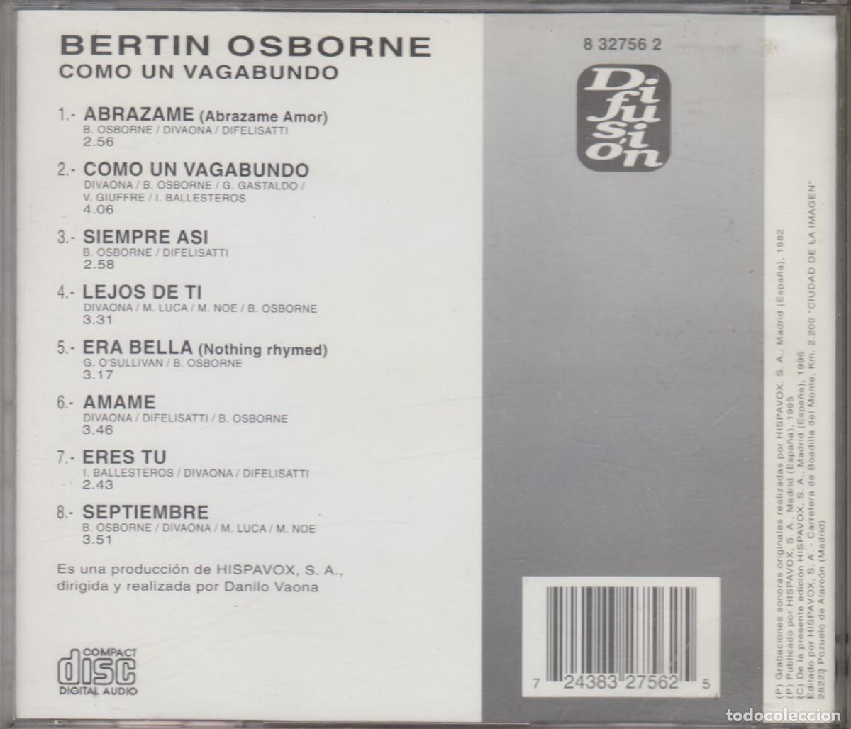 CDs de m&uacute;sica: Bert&iacute;n Osborne cd Como un vagabundo 1995 - Foto 2