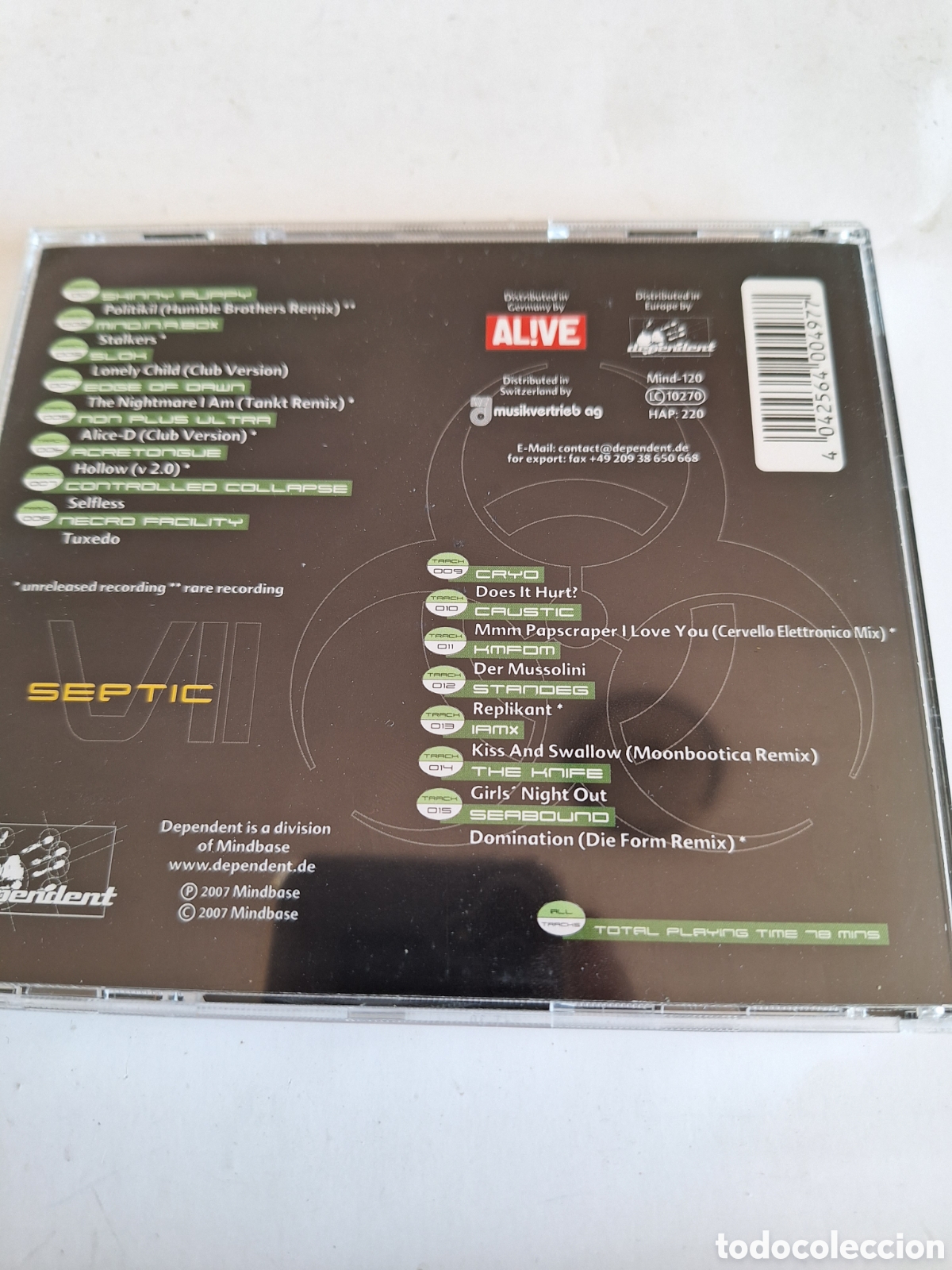 CDs de m&uacute;sica: SCD6 septic VII CD SEGUNDAMANO - Foto 2