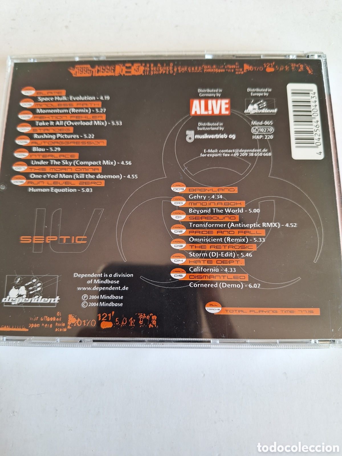 CDs de m&uacute;sica: SCD5 septic IV CD SEGUNDAMANO - Foto 2