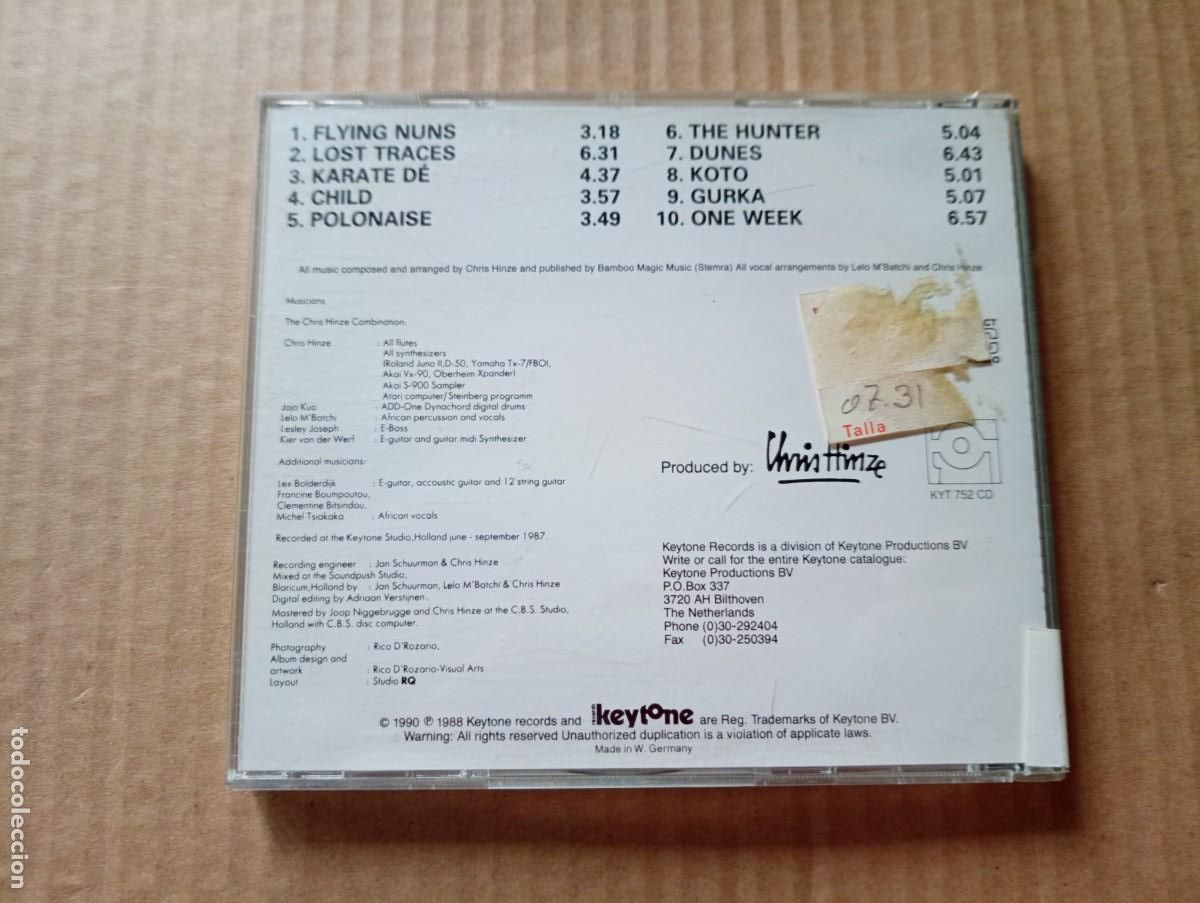 CDs de m&uacute;sica: CHRIS HINZE COMBINATION - THE HUNTER CD 1990 - Foto 3