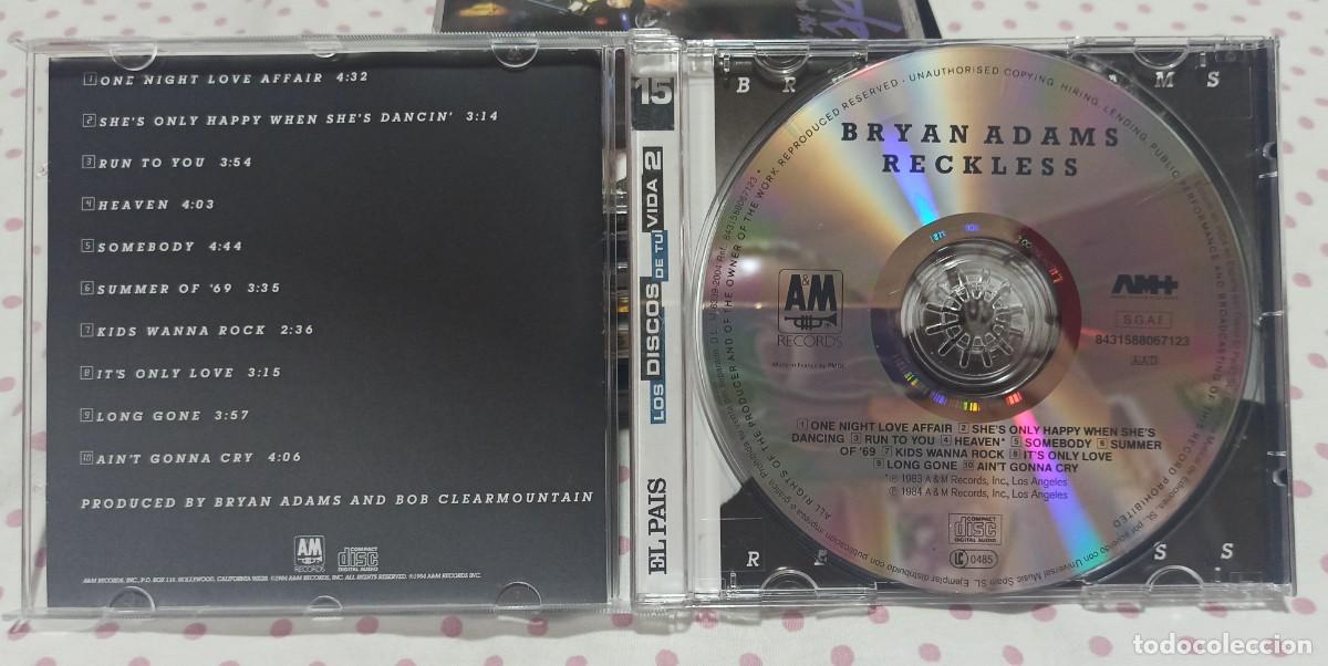 CDs de m&uacute;sica: CD Reckless - Bryan Adams - Foto 3