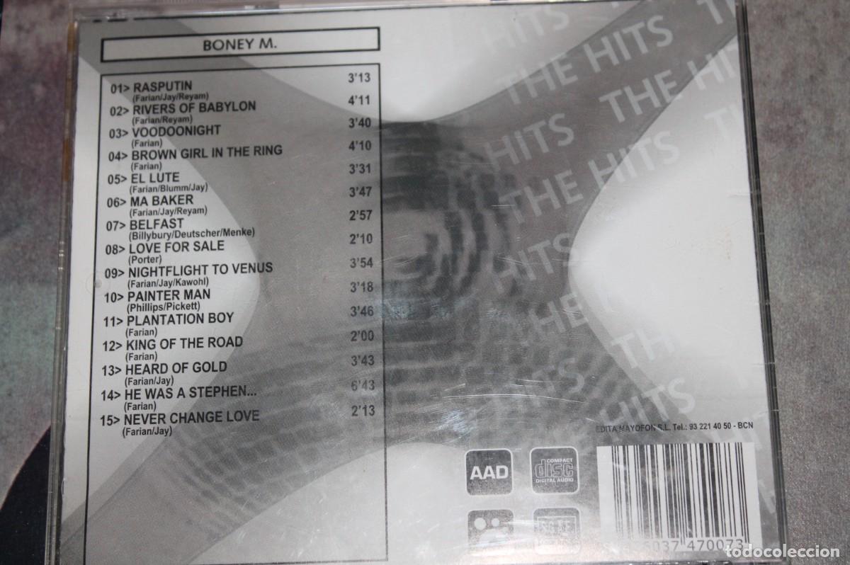 CDs de m&uacute;sica: BONEY M - THE HITS - Foto 2