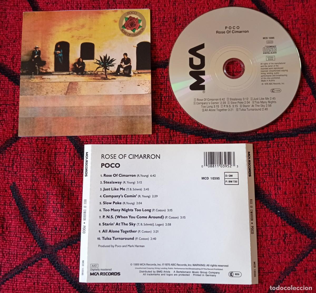 CDs de m&uacute;sica: POCO ** Rose Of Cimarron ** CD ORIGINAL 1989 - Foto 1