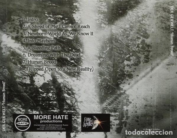 CDs de m&uacute;sica: Der Gerwelt &lrm;&ndash; Human Breed - CD - Foto 2