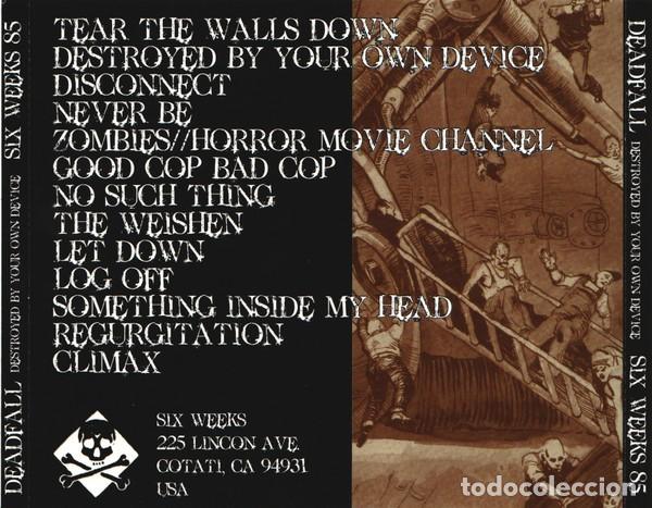 CDs de m&uacute;sica: Deadfall &lrm;&ndash; Destroyed By Your Own Device - CD - Foto 2