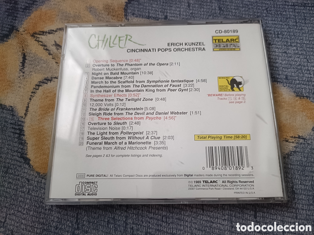 CDs de m&uacute;sica: CD Chiller -Erich Kunzel Cincinnati Pops Orchetra- - Foto 2