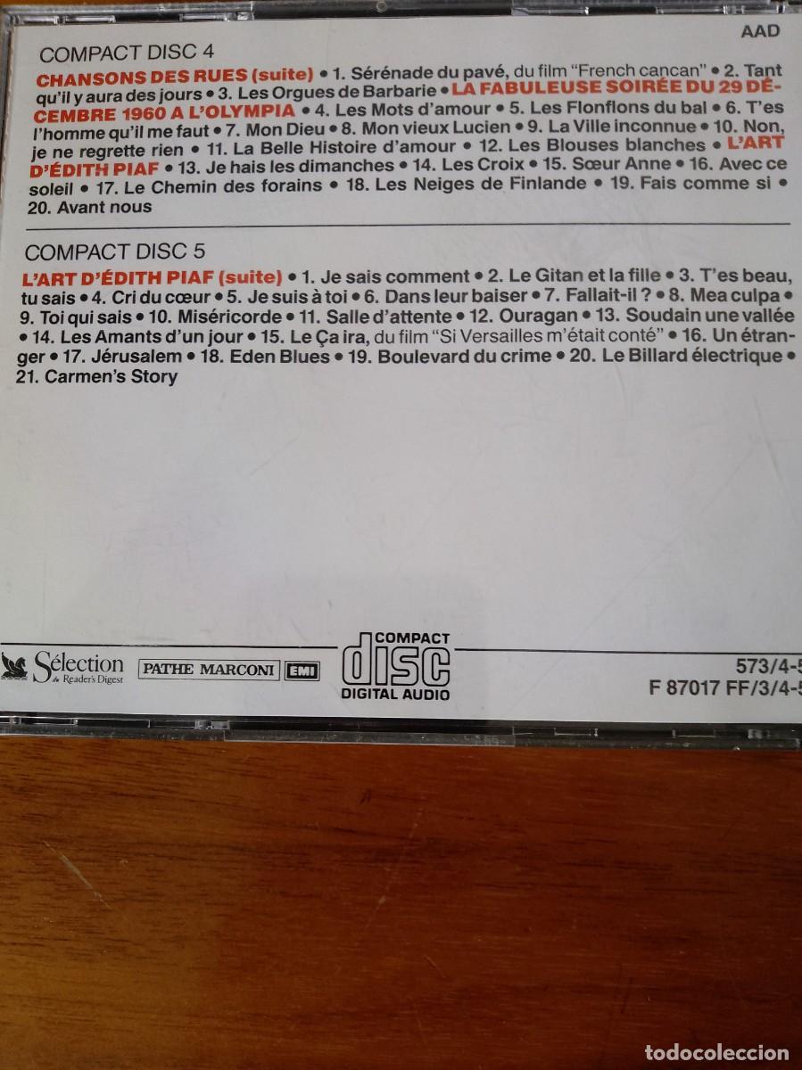 CDs de m&uacute;sica: EDITH PIAF - PIAF (CD2) SELECTION READER&acute;S DIGEST. LEER - Foto 2