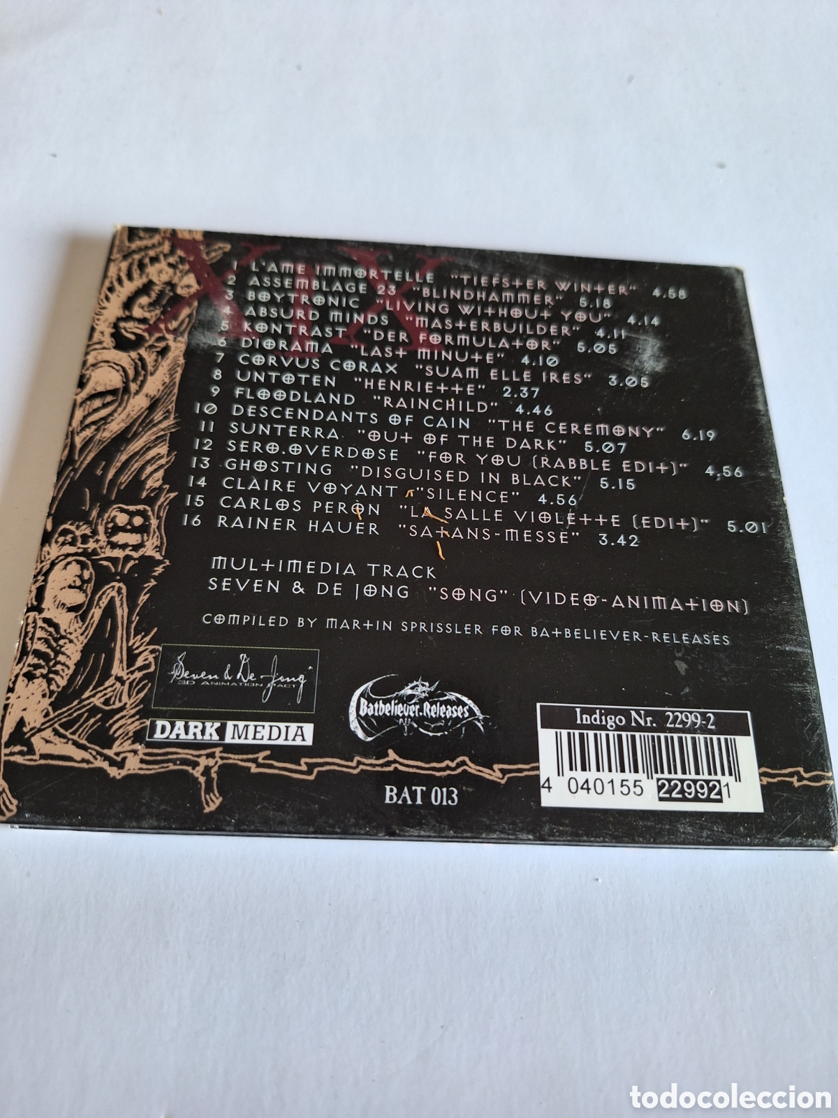 CDs de m&uacute;sica: SCD22 gothic compilation part XIX CD SEGUNDAMANO - Foto 2