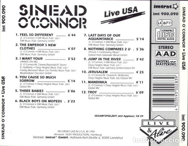 CDs de m&uacute;sica: Sin&eacute;ad OConnor &ndash; Live USA - Foto 2