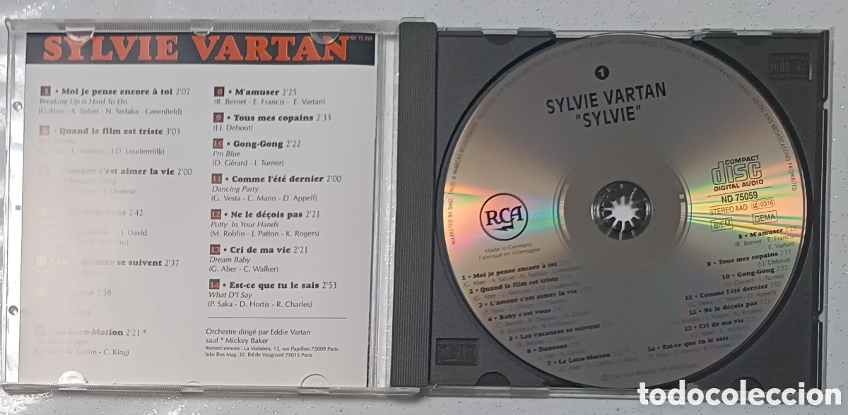 CDs de m&uacute;sica: CD SYLVIE VARTAN - VOLUME 1 . POP FRANCES - Foto 2