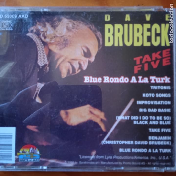 CDs de m&uacute;sica: DAVE BRUBECK - TAKE FIVE, BLUE RONDO A LA TURK - CD - Foto 2