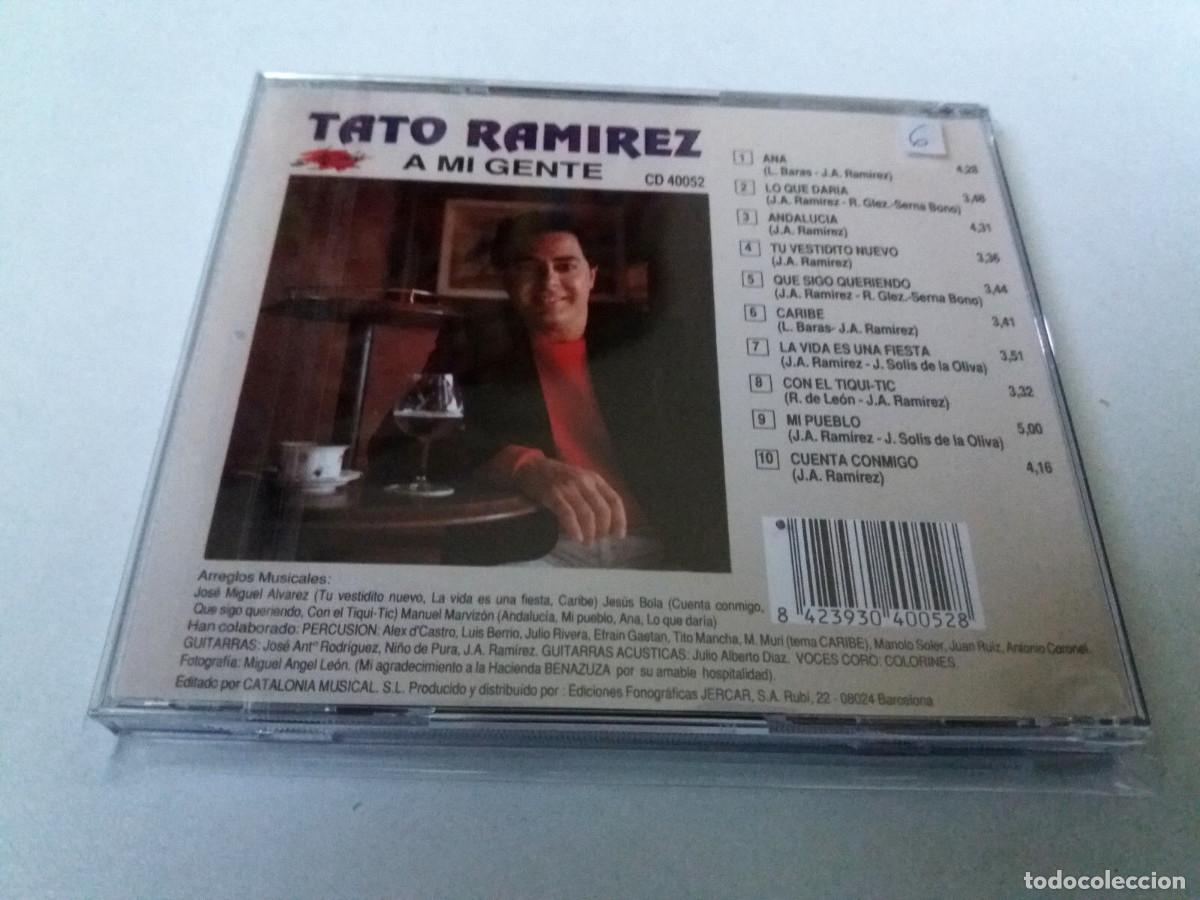 CDs de m&uacute;sica: TATO RAMIREZ &rdquo;A MI GENTE&rdquo; CD 10 TRACKS COMO NUEVO - Foto 2