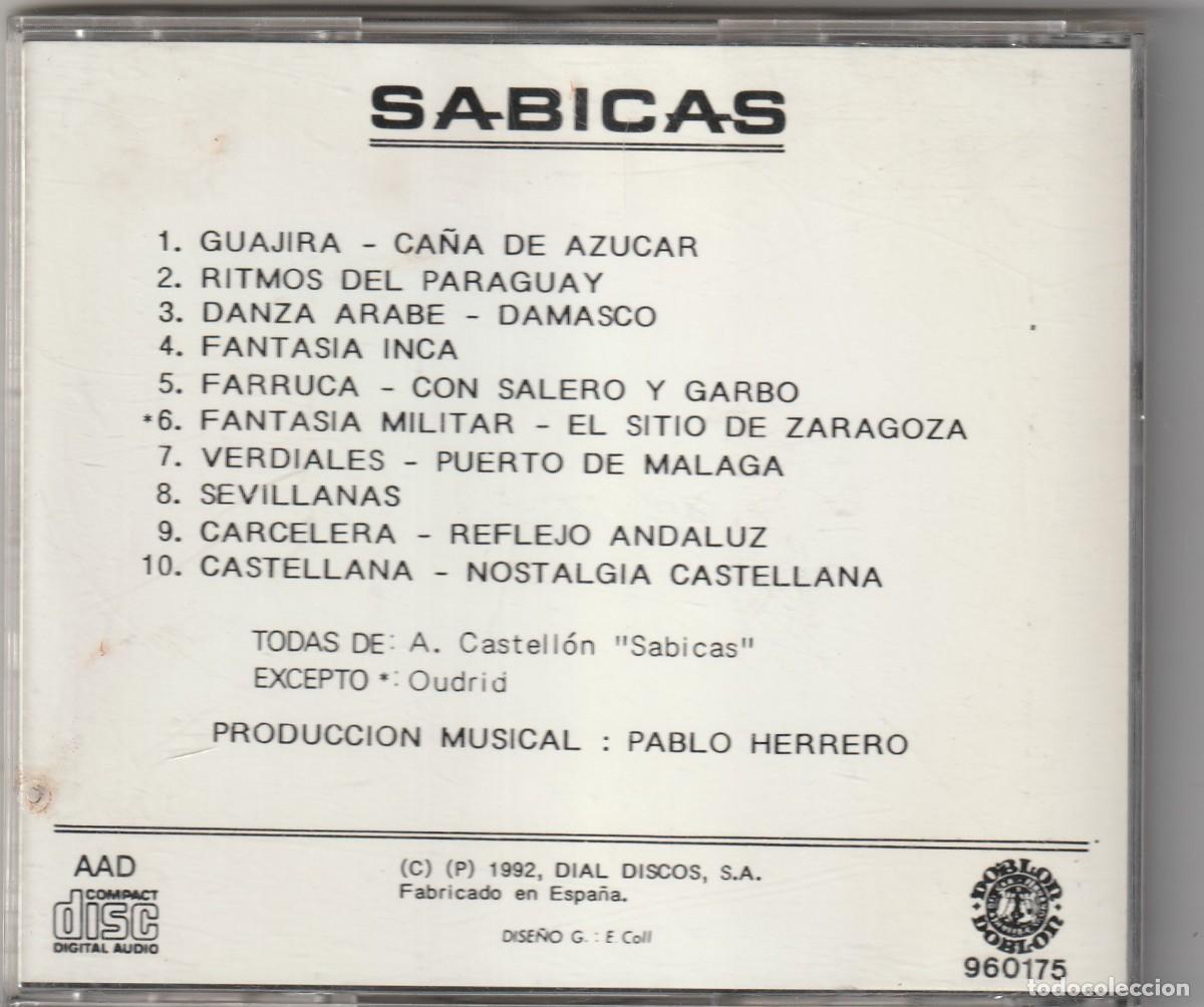 CDs de m&uacute;sica: SABICAS - SABICAS (CD DOBLON-DIAL 1992) - Foto 2