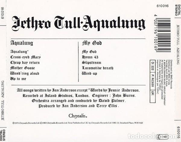 CDs de m&uacute;sica: JETHRO TULL - AQUALUNG CD EDICION EUROPEA - Foto 2
