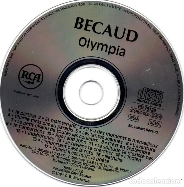 CDs de m&uacute;sica: Gilbert B&eacute;caud &ndash; Olympia - Foto 3