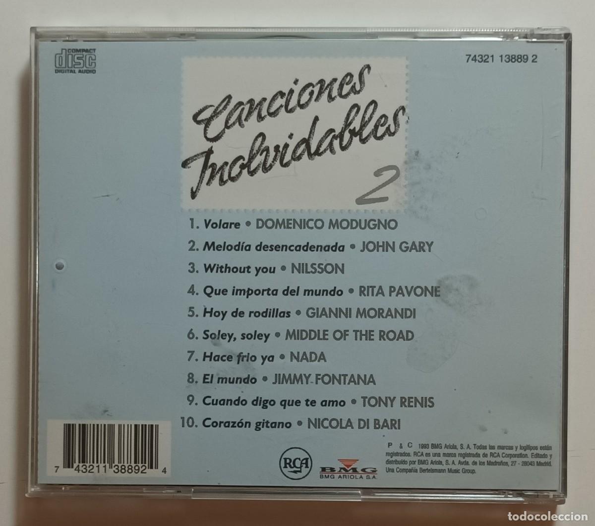 CDs de m&uacute;sica: CD - CANCIONES INOLVIDABLES 2 - Foto 2
