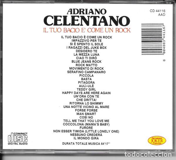 CDs de m&uacute;sica: Adriano Celentano &ndash; Il Tuo Bacio E Come Un Rock - Foto 2