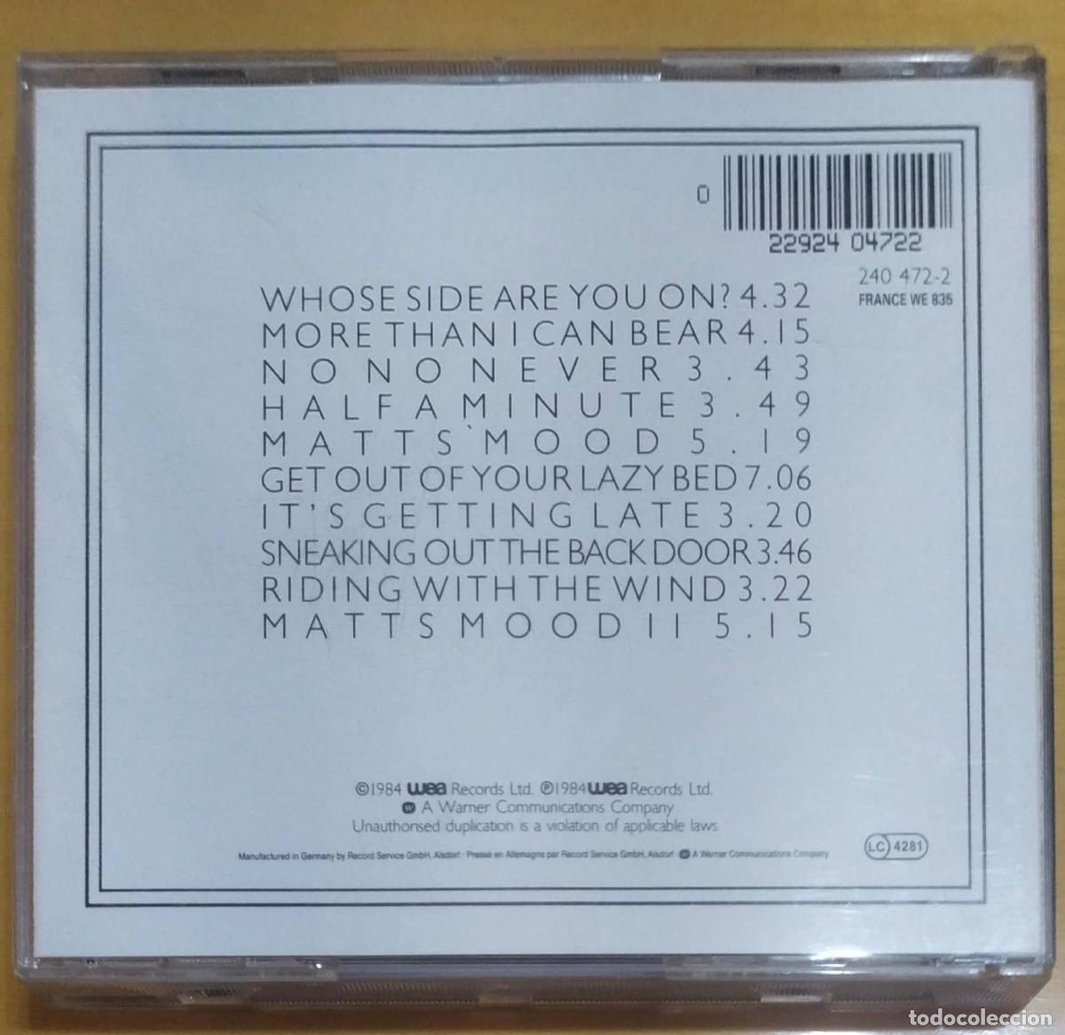 CDs de m&uacute;sica: MATT BIANCO (WHOSE SIDE ARE YOU ON) CD 1984 - Foto 2