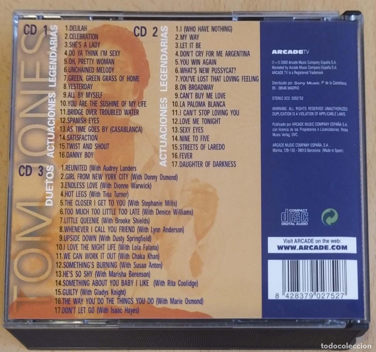 CDs de m&uacute;sica: TOM JONES (LEGENDARY) 3 CDs 2000 - Foto 2