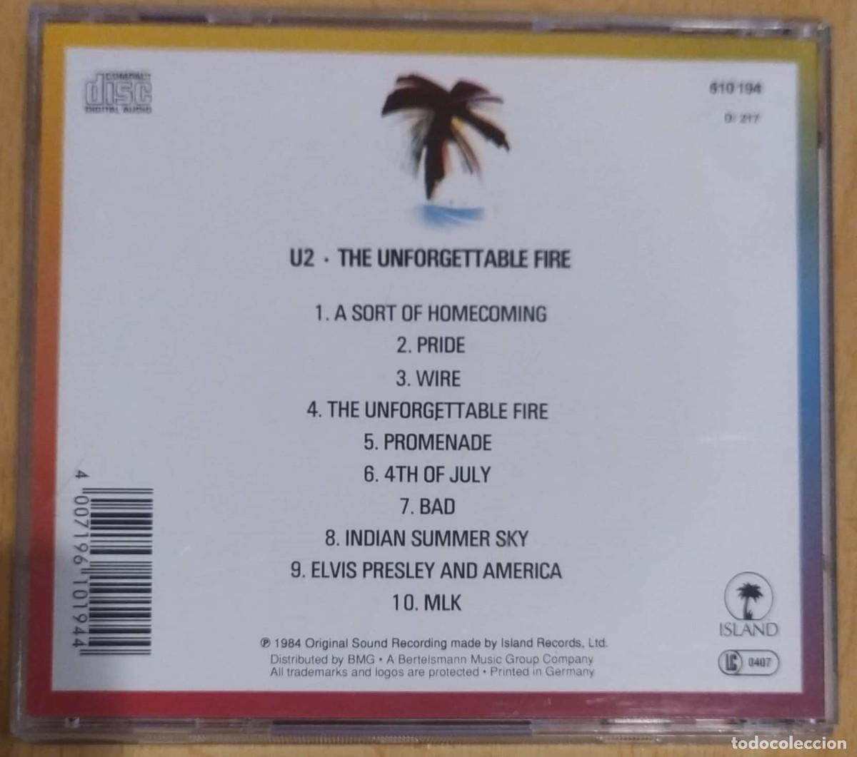 CDs de m&uacute;sica: U2 (THE UNFORGETTABLE FIRE) CD 1984 - Foto 2