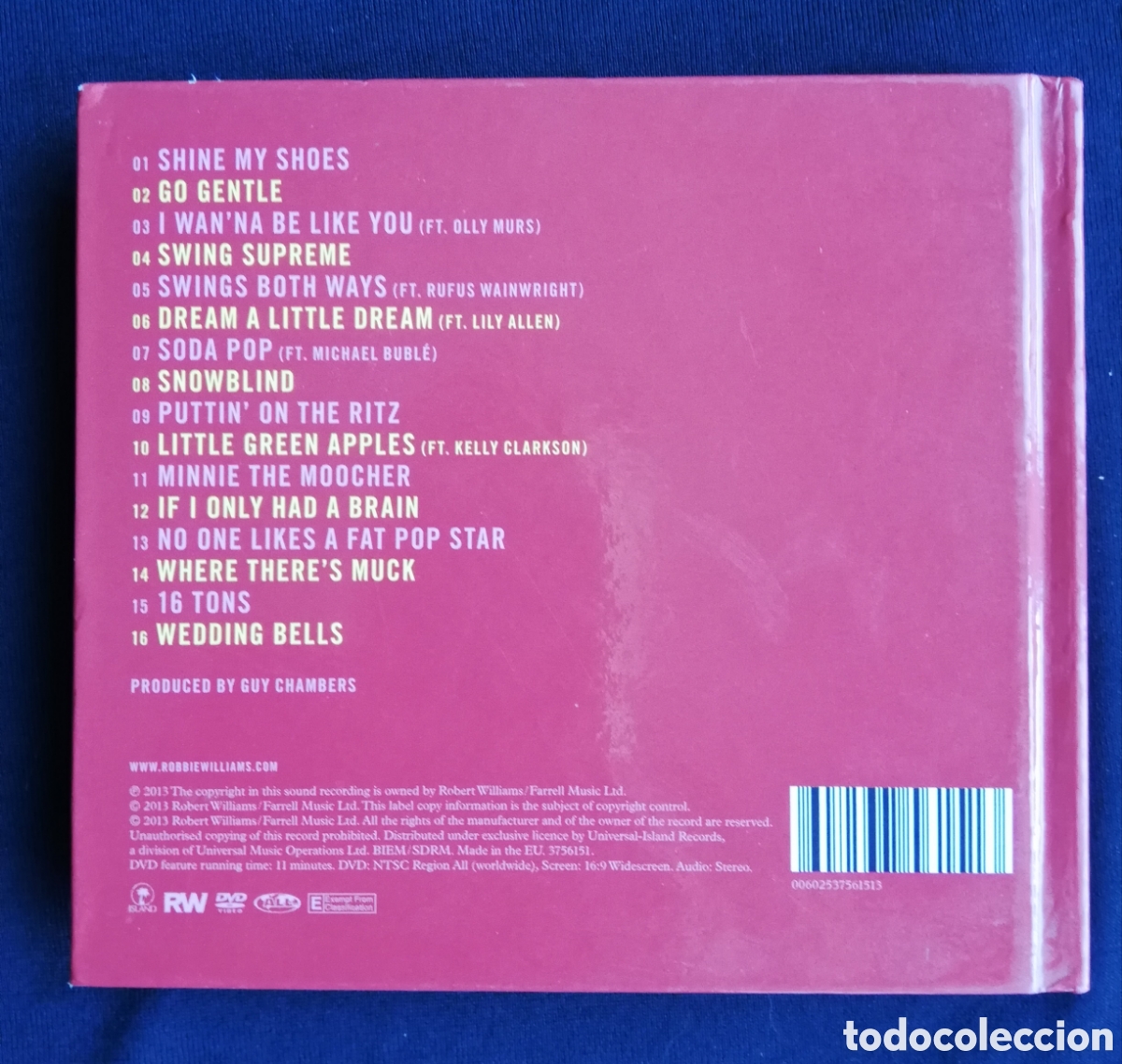 CDs de m&uacute;sica: Robbie Williams - Swings both ways. Libro disco CD + DVD - Foto 2