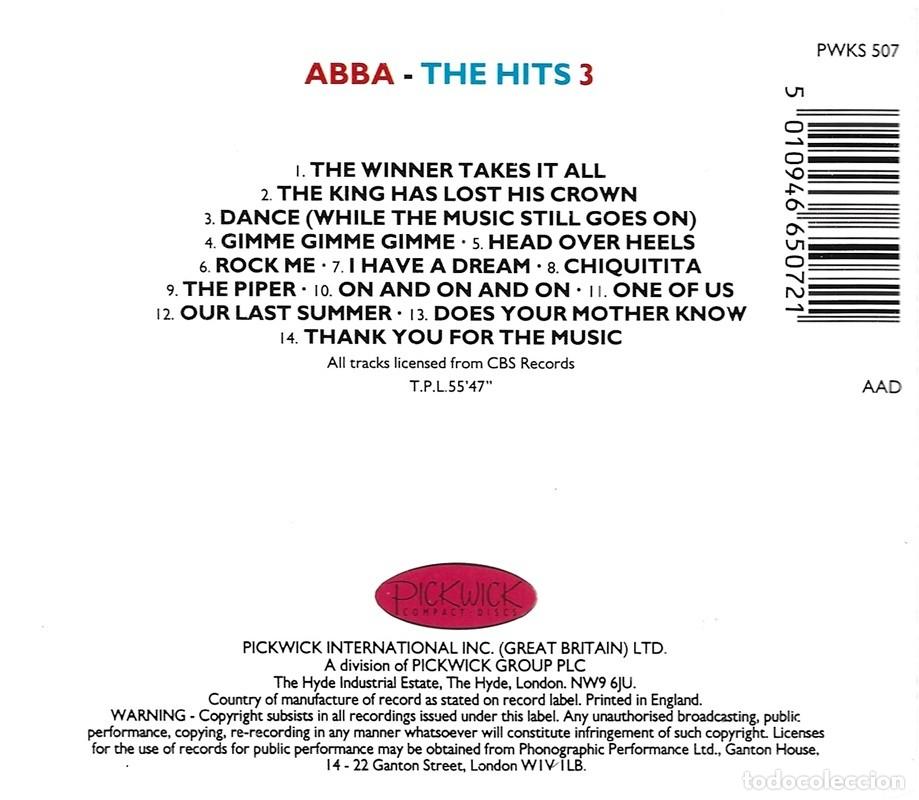 CDs de m&uacute;sica: ABBA THE HITS 3 (CD) - Foto 2
