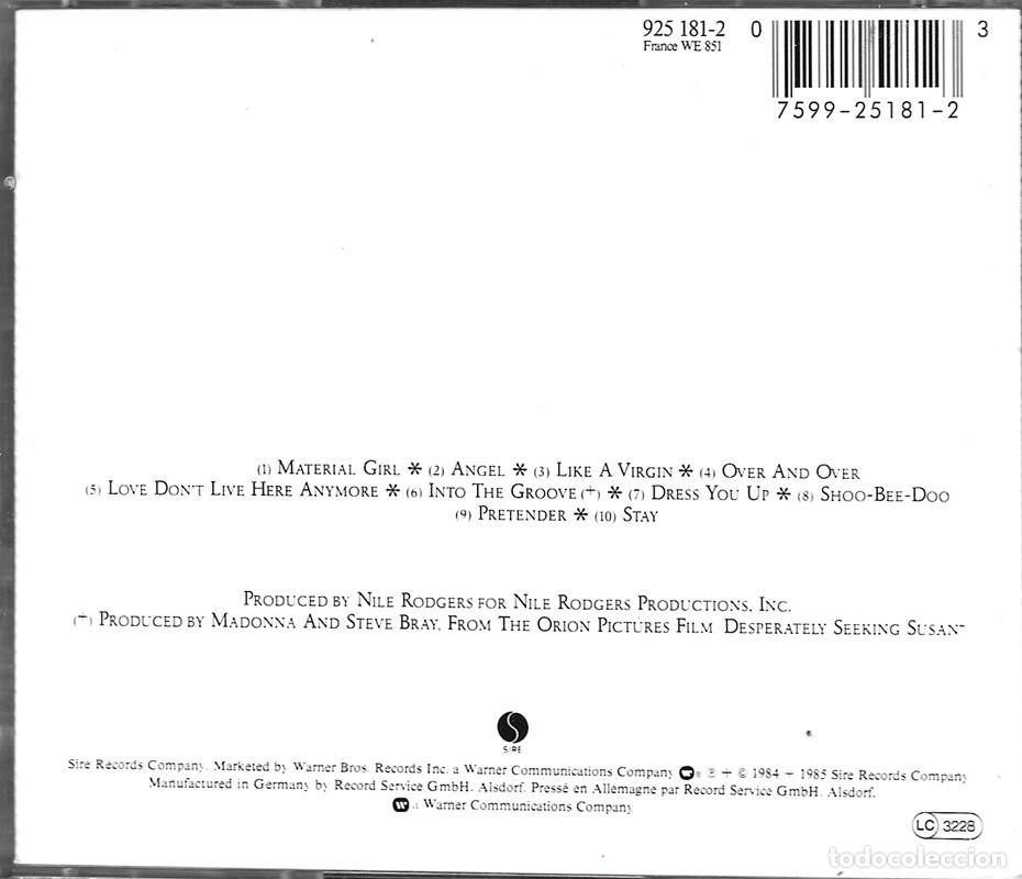 CDs de m&uacute;sica: MADONNA &uml;LIKE A VIRGIN&uml;(CD) - Foto 2
