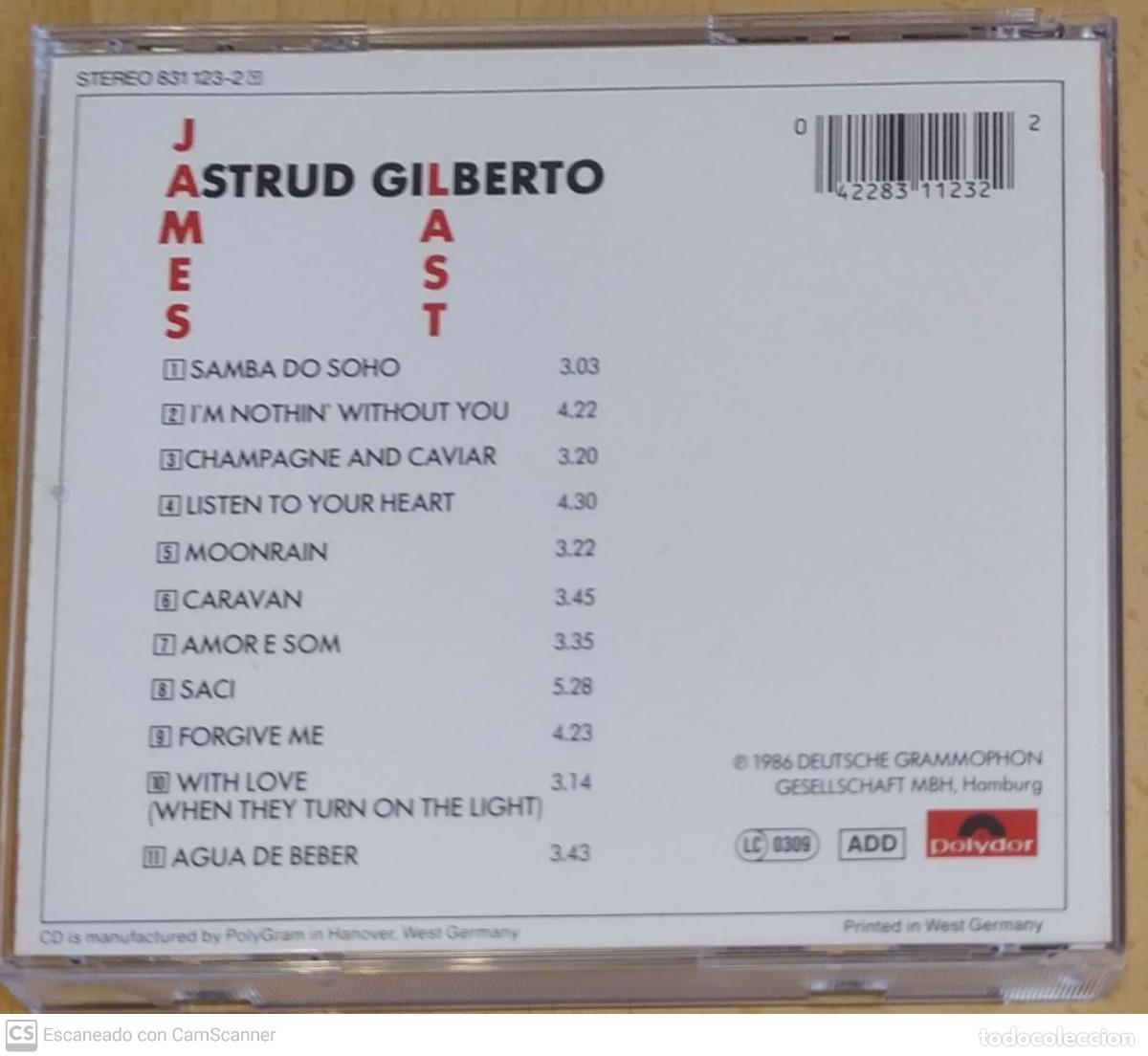 CDs de m&uacute;sica: JAMES LAST / ASTRUD GILBERTO (PLUS) CD 1986 - Foto 2