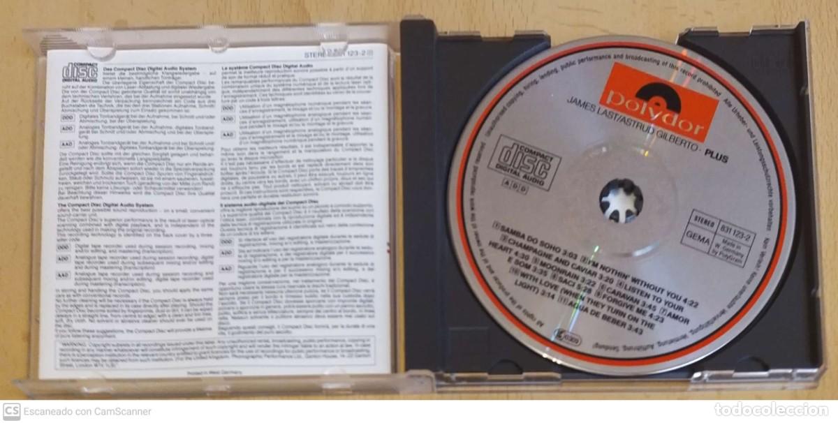 CDs de m&uacute;sica: JAMES LAST / ASTRUD GILBERTO (PLUS) CD 1986 - Foto 3