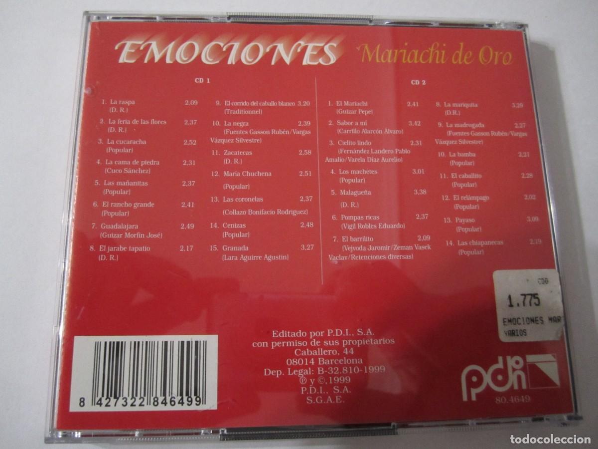 CDs de m&uacute;sica: doble cd mariachi de oro emociones - Foto 4