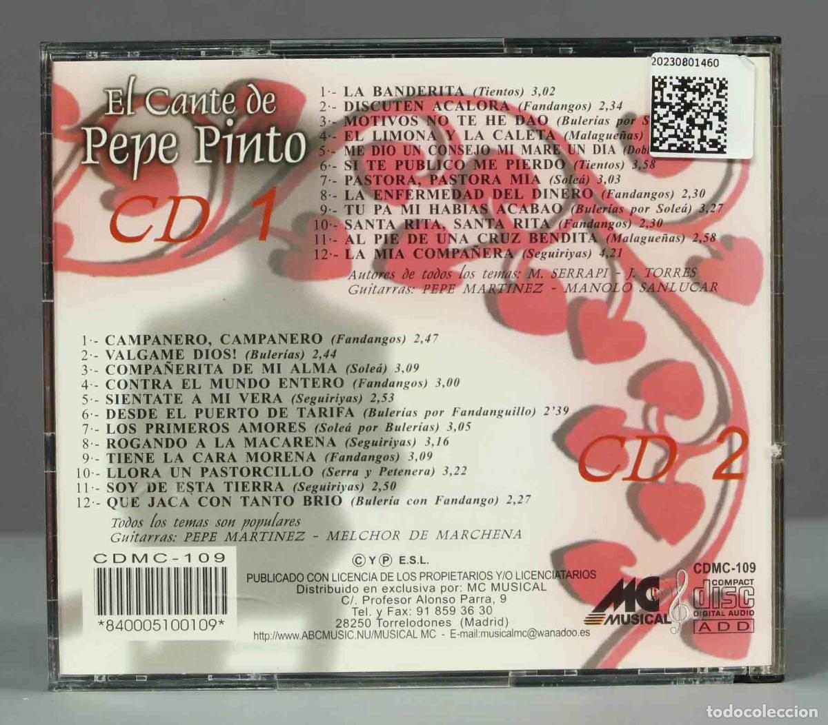 CDs de m&uacute;sica: 2 CD. EL CANTE DE PEPE PINTO - Foto 2