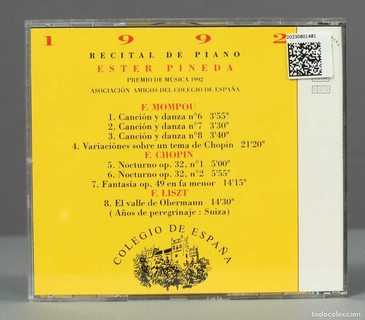 CDs de m&uacute;sica: CD. COLEGIO DE ESPA&Ntilde;A. PARIS. 1992 - Foto 2