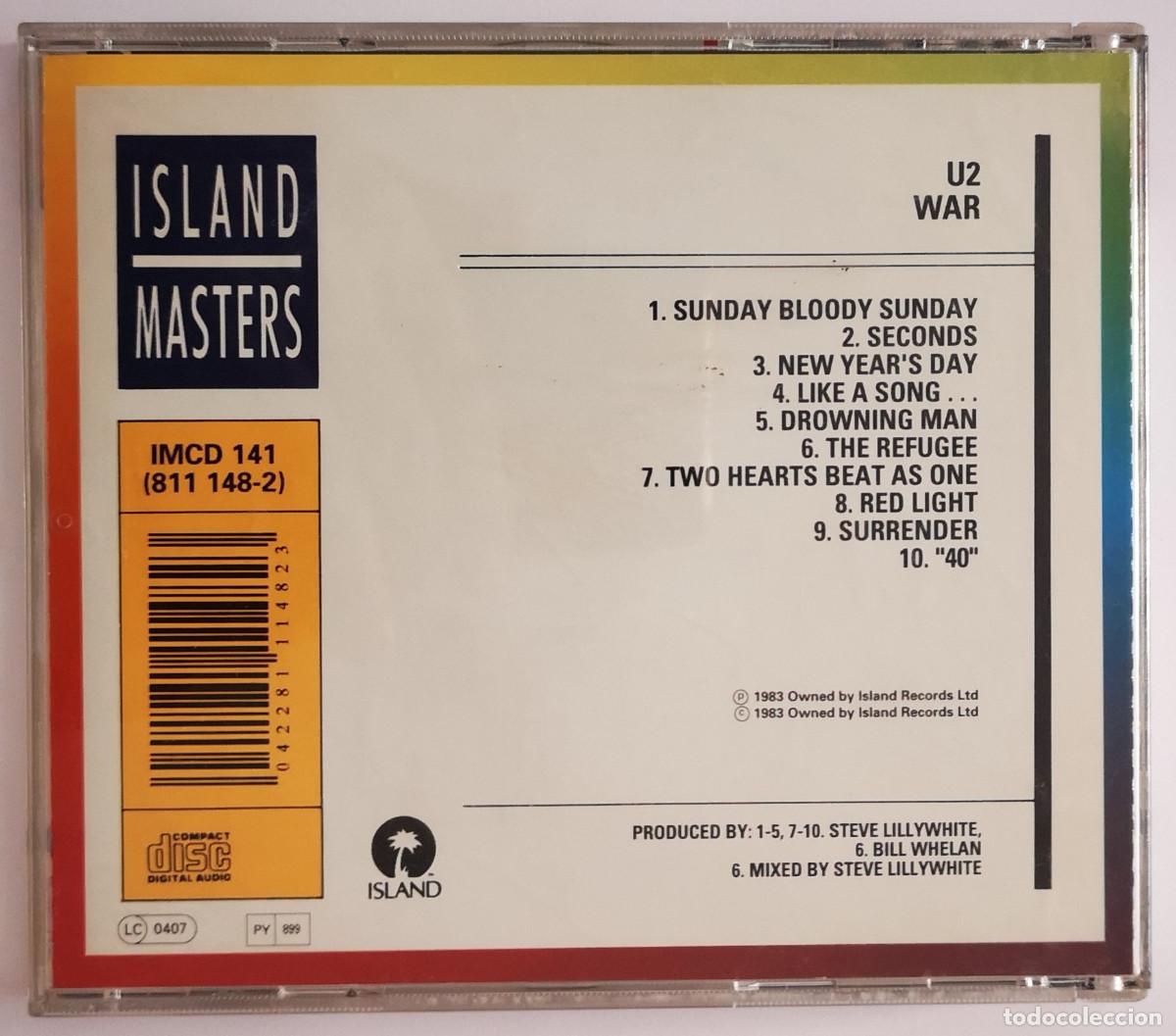 CDs de m&uacute;sica: CD - U2 - WAR - 1983 ISLAND RECORDS - Foto 3
