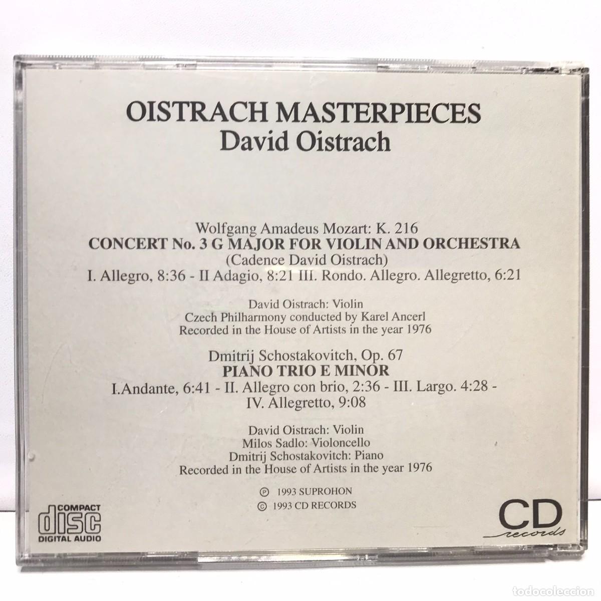 CDs de m&uacute;sica: David Oistrach ● Oistrach Masterpieces ● CD, Compilation - Foto 2
