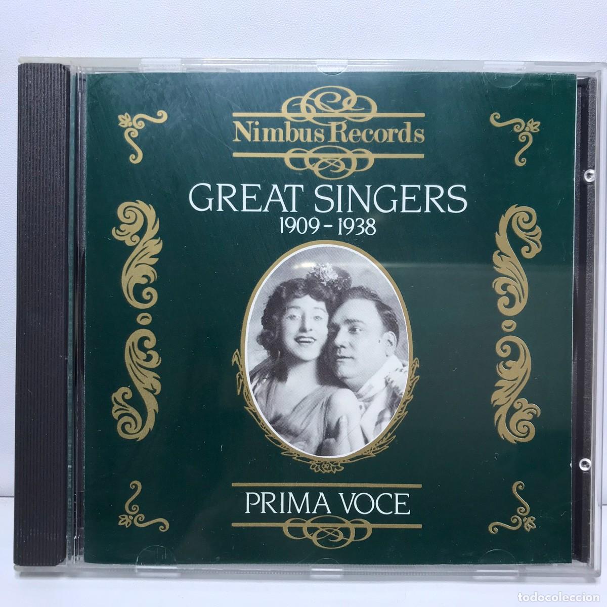 CDs de m&uacute;sica: Prima Voce ● Great Singers 1909-1938 ● CD, Compilation, Mono - Foto 1