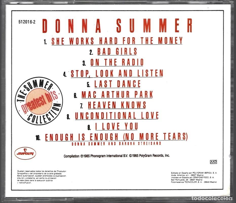 CDs de m&uacute;sica: DONNA SUMMER &uml;THE SUMMER COLLECTION&uml; (CD) - Foto 2