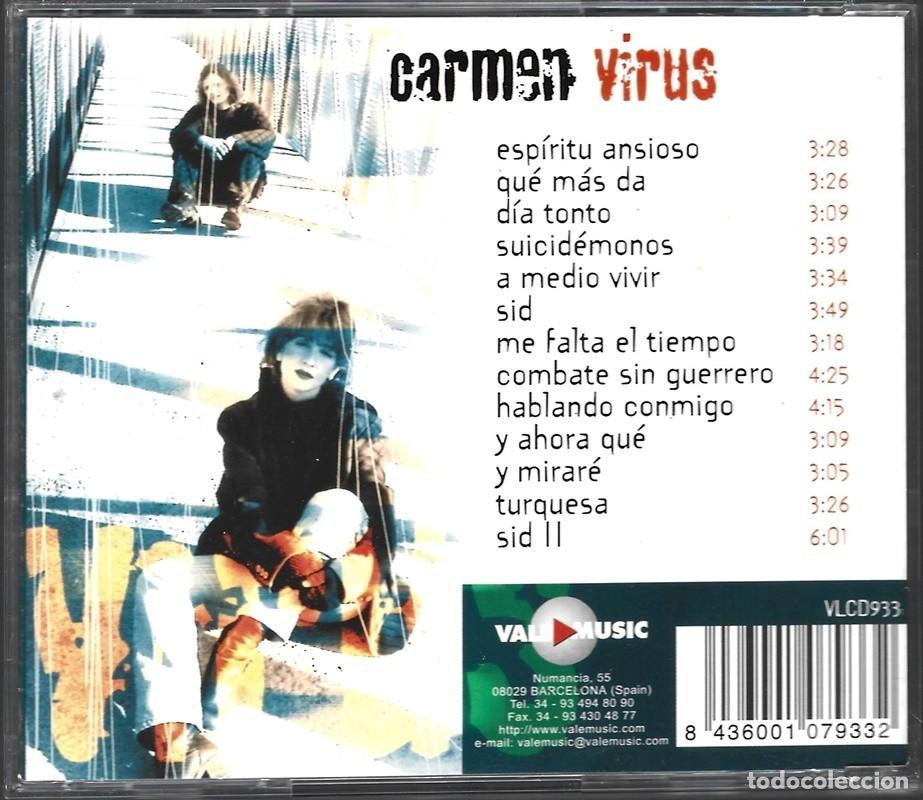 CDs de m&uacute;sica: CARMEN VIRUS &uml;ESP&Iacute;RITU ANSIOSO&uml; (CD) - Foto 2