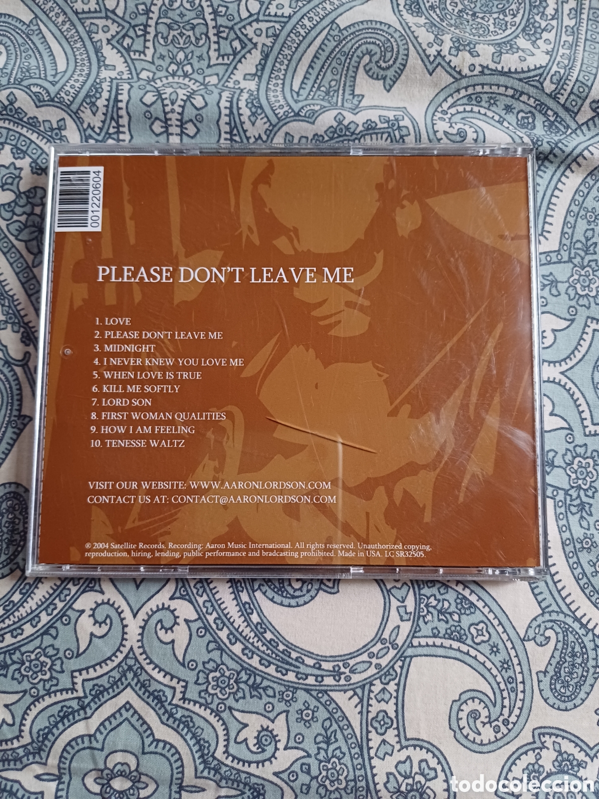 CDs de m&uacute;sica: Aaron lordson Please dont leave me CD con marcas - Foto 2