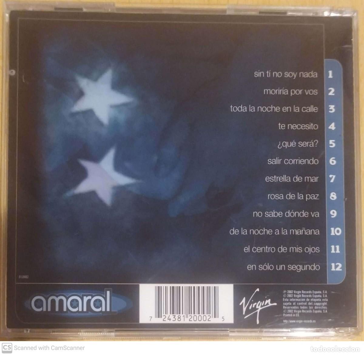 CDs de m&uacute;sica: AMARAL (ESTRELLA DE MAR) CD 2002 - Foto 2