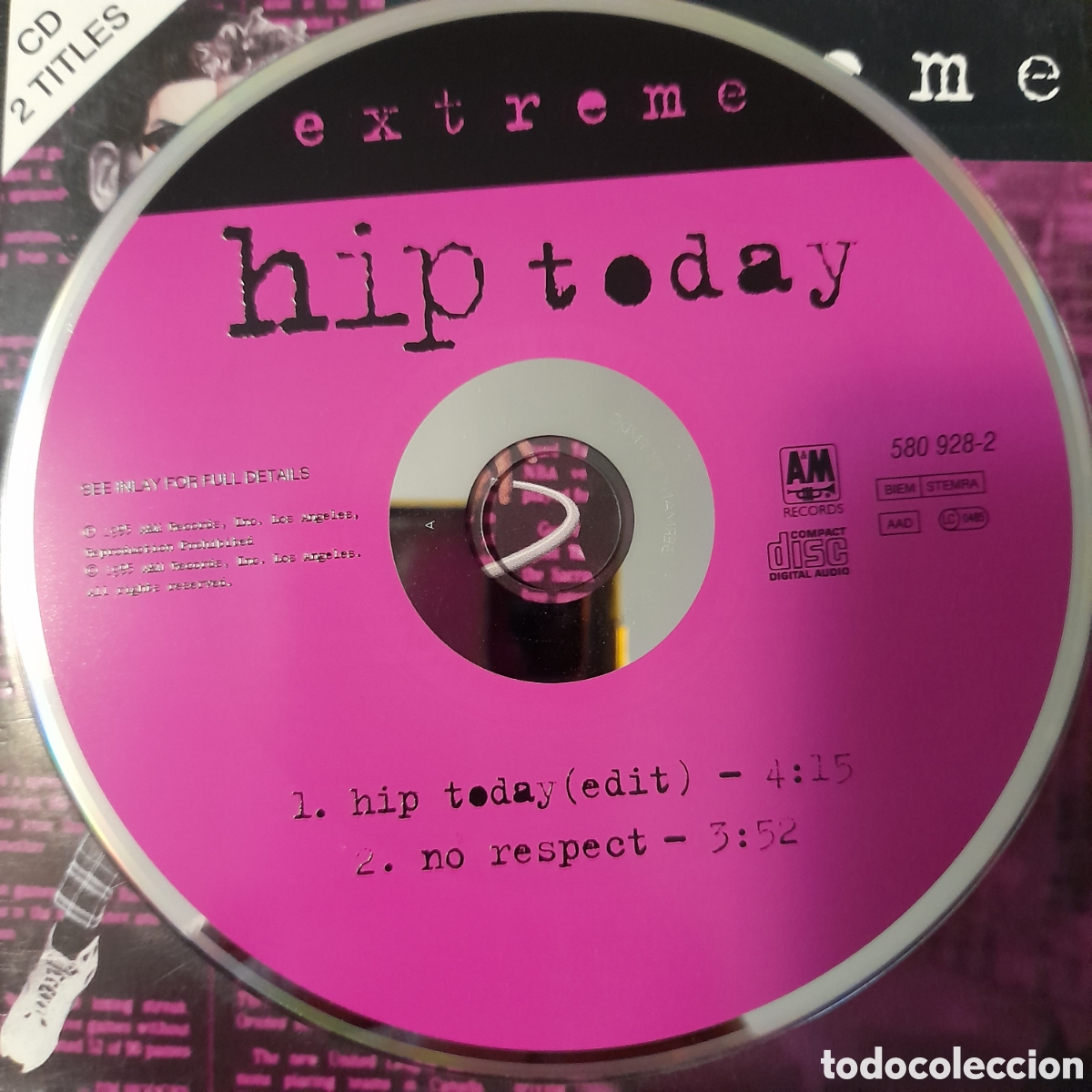 CDs de m&uacute;sica: Extreme &ndash; Hip Today. 1994, Europa. CD, Single - Foto 3