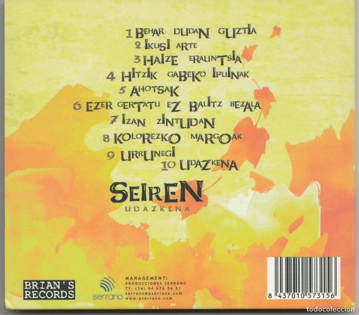 CDs de m&uacute;sica: CD SEIREN &ndash; UDAZKENA - DIGIPACK - Foto 2