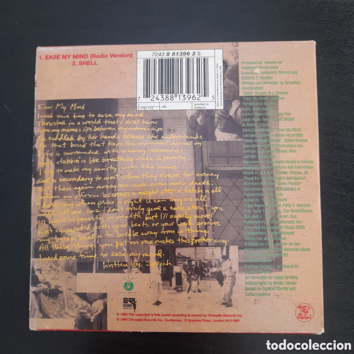 CDs de m&uacute;sica: Arrested Development &ndash; Ease My Mind. CD, Single 1994 UK - Foto 2
