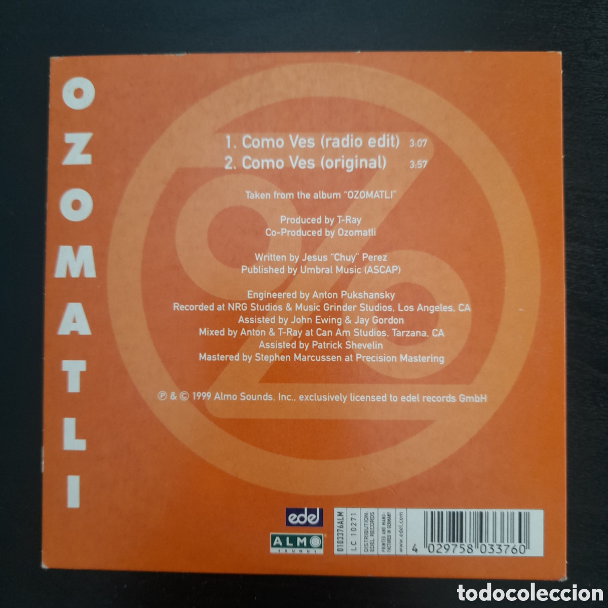 CDs de m&uacute;sica: Ozomatli &ndash; Como Ves. CD, Single 1999 Alemania - Foto 2